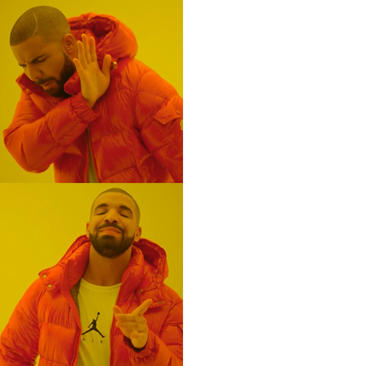 Drake Hotline Bling meme about Groove Life