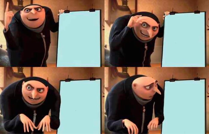 Gru's Plan meme about Groove Life