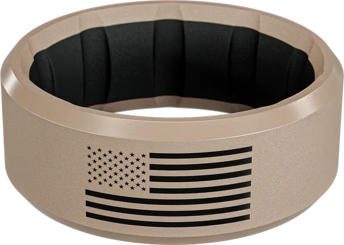 Groove Alpha Hero Flag Ring in flat earth with a flag on the face